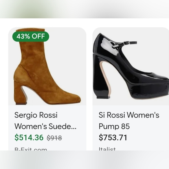 NDS Women's Italy's Si Rossi Black Leather Sandals Pump Heels Size 5 US - Picture 12 of 16